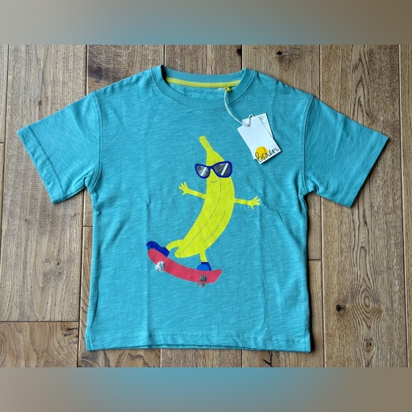 Mini Boden Printed Humour T-shirt Hot Spring Banana size 2-3Y NWT - Picture 1 of 8